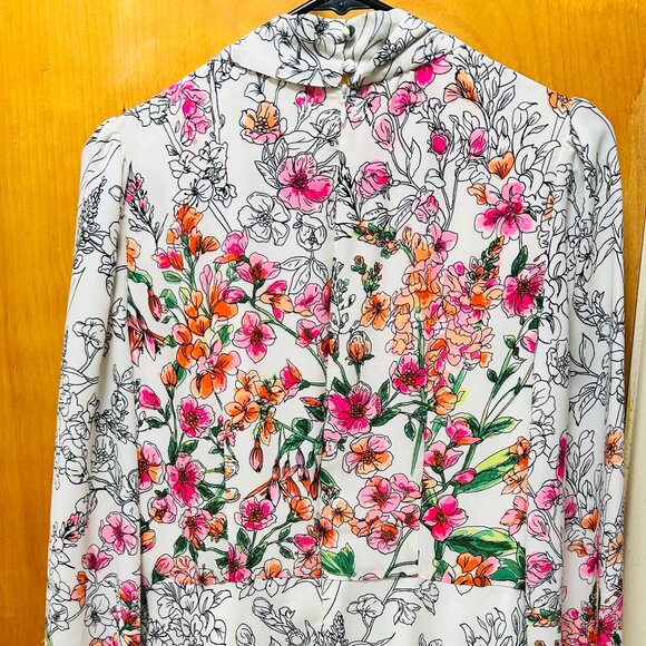 Maggy London Floral Print Long Sleeve Dress - Picture 3 of 7